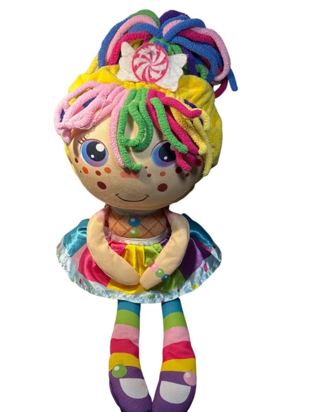 Flip Zee Girls Zandy Reversible 2 in 1 Plush Stuffed Doll 18" Ice Cream Candy